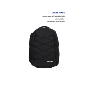 Jeff Max Backpack Premium Black Laptop Bag – 25L Water Resistant Travel Casual Backpack with Shoe Compartment
