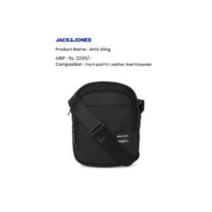 Artis Sling Premium Black Crossbody Bag – Casual Travel Utility Shoulder Sling Bag for Men & Women
