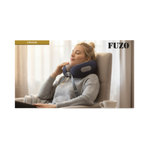 Kollar U-Shaped Neck Pillow Massager with Heat & Vibration Therapy, Rechargeable Portable Cervical Support Cushion
