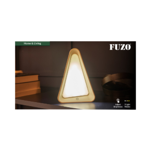FUZO Triangular LED Gravity Illusion Table Lamp with Rechargeable Battery