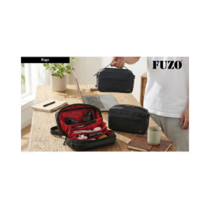 FUZO Stash Multi-Compartment Tech & Toiletry Organizer Pouch with Water-Resistant Fabric
