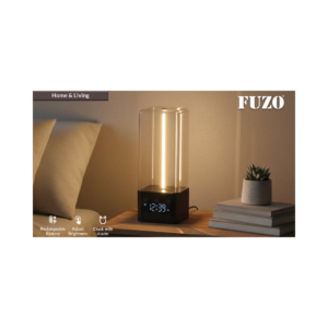 FUZO Polaris Magnetic String LED Lamp with Digital Clock, Touch Control, Rechargeable Battery