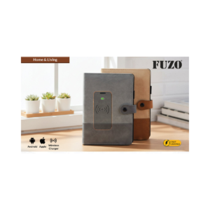 FUZO Nimble 8000mAh Power Bank Notebook with Wireless Charging, Type-C Input
