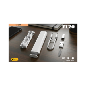 FUZO CableVerse 6-in-1 Multi-Functional Charging Cable Kit with Type-C, Lightning & USB Adapters