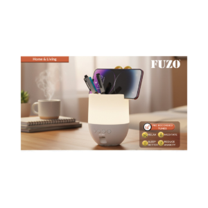 FUZO Slumber 2.0 5-in-1 Bluetooth Speaker with Ambient Lamp, Pen Stand, Mobile Holder, Rechargeable Battery & Touch Controls