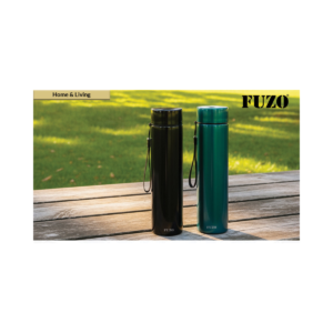 FUZO Atom Stainless Steel Vacuum Insulated Bottle with Leak-Proof Lid, Double Wall Design & Portable Flask for Hot & Cold Drinks