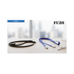 Fuzo TGZ-1954 iD Lanyard with Charging Cable, 2-in-1 USB Cable & ID Card Holder Strap