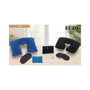 Fuzo TGZ-1624 Globe Trotter 3-in-1 Travel Kit with Neck Pillow, Eye Mask & Ear Plugs