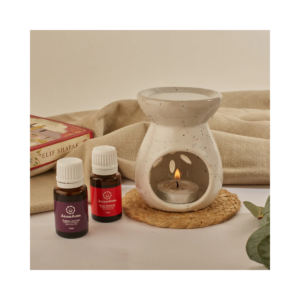 Aroma & Shell Ceramic Candle Diffuser Set – Essential Oil Burners for Home Fragrance, Aromatherapy & Elegant Décor