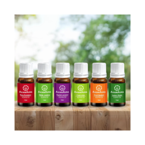 Aroma Oil for Diffusers (Pack of 6 x 10ml) – Rosy Romance, White Jasmine, English Lavender, Fresh Lime, Fruit Basket & Lemongrass – Long-Lasting Fragrance Oils for Home