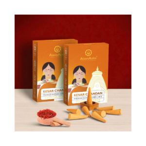 Premium Incense Cones (Pack of 40) – Kesar Chandan & Fresh Rose Fragrance for Pooja, Meditation & Long-Lasting Home Aroma