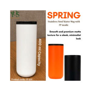 Spring Stainless Steel Water Mug with PP inside
