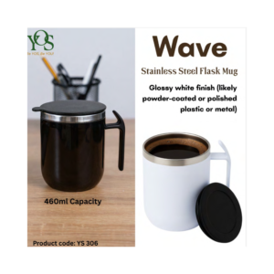 Wave Stainless Steel Flask Mug